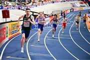7 March 2025; Mark English of Ireland competes in the men's 800m heats during day two of the European Athletics Indoor Championships 2025 at the Omnisport Apeldoorn in Apeldoorn, Netherlands. Photo by Sam Barnes/Sportsfile