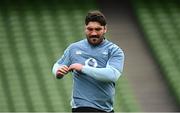 7 March 2025; Tom O’Toole during an Ireland Rugby captain's run at the Aviva Stadium in Dublin. Photo by Seb Daly/Sportsfile