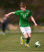 28 February 2025; Danny Burke of Republic of Ireland during the U16 Boys International Friendly match between Repubic of Ireland and Finland at the FAI National Training Centre in Abbotstown, Dublin. Photo by Piaras Ó Mídheach/Sportsfile