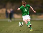 28 February 2025; Danny Burke of Republic of Ireland during the U16 Boys International Friendly match between Repubic of Ireland and Finland at the FAI National Training Centre in Abbotstown, Dublin. Photo by Piaras Ó Mídheach/Sportsfile