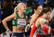 7 March 2025; Sarah Lavin of Ireland after finishing second in the women's 60m hurdles semi-final during day two of the European Athletics Indoor Championships 2025 at the Omnisport Apeldoorn in Apeldoorn, Netherlands. Photo by Sam Barnes/Sportsfile