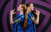 6 March 2025; Kelly Brady, left, and Maddie Gibson during an Athlone Town squad portraits session at Athlone Town Stadium in Lissywollen, Westmeath. Photo by Ben McShane/Sportsfile