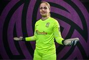 6 March 2025; Goalkeeper Megan Plaschko during an Athlone Town squad portraits session at Athlone Town Stadium in Lissywollen, Westmeath. Photo by Ben McShane/Sportsfile