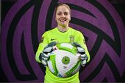 6 March 2025; Goalkeeper Megan Plaschko during an Athlone Town squad portraits session at Athlone Town Stadium in Lissywollen, Westmeath. Photo by Ben McShane/Sportsfile