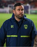 7 March 2025; Suspended Cork City manager Tim Clancy before the SSE Airtricity Men's Premier Division match between Cork City and Sligo Rovers at Turner's Cross in Cork. Photo by Michael P Ryan/Sportsfile