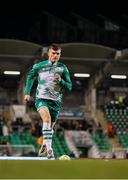 7 March 2025; Josh Honohan of Shamrock Rovers warms up before the SSE Airtricity Men's Premier Division match between Shamrock Rovers and St Patrick's Athletic at Tallaght Stadium in Dublin. Photo by Thomas Flinkow/Sportsfile