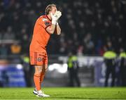 7 March 2025; Bohemians goalkeeper James Talbot gives instructions during the SSE Airtricity Men's Premier Division match between Waterford and Bohemians at the Regional Sports Centre in Waterford. Photo by Piaras Ó Mídheach/Sportsfile