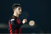7 March 2025; Colm Whelan of Bohemians celebrates after scoring his side's third goal, for his hat-trick, during the SSE Airtricity Men's Premier Division match between Waterford and Bohemians at the Regional Sports Centre in Waterford. Photo by Piaras Ó Mídheach/Sportsfile