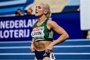 7 March 2025; Sarah Lavin of Ireland after finishing fourth in the women's 60m hurdles final during day two of the European Athletics Indoor Championships 2025 at the Omnisport Apeldoorn in Apeldoorn, Netherlands. Photo by Sam Barnes/Sportsfile