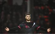 7 March 2025; Conor Keeley of Drogheda United during the SSE Airtricity Men's Premier Division match between Shelbourne and Drogheda United at Tolka Park in Dublin. Photo by Seb Daly/Sportsfile