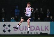 7 March 2025; Aodh Dervin of Dundalk celebrates after scoring his side's second goal during the SSE Airtricity Men's Premier Division match between Dundalk and Treaty United at Oriel Park in Dundalk, Louth. Photo by Ben McShane/Sportsfile