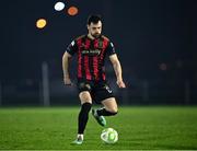 7 March 2025; Jordan Flores of Bohemians during the SSE Airtricity Men's Premier Division match between Waterford and Bohemians at the Regional Sports Centre in Waterford. Photo by Piaras Ó Mídheach/Sportsfile