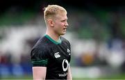 8 March 2025; Jamie Osborne of Ireland before the Guinness Six Nations Rugby Championship match between Ireland and France at the Aviva Stadium in Dublin. Photo by Seb Daly/Sportsfile