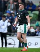 8 March 2025; Calvin Nash of Ireland before the Guinness Six Nations Rugby Championship match between Ireland and France at the Aviva Stadium in Dublin. Photo by Brendan Moran/Sportsfile