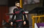 7 March 2025; Conor Keeley of Drogheda United during the SSE Airtricity Men's Premier Division match between Shelbourne and Drogheda United at Tolka Park in Dublin. Photo by Seb Daly/Sportsfile