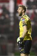 7 March 2025; Shelbourne goalkeeper Conor Kearns during the SSE Airtricity Men's Premier Division match between Shelbourne and Drogheda United at Tolka Park in Dublin. Photo by Seb Daly/Sportsfile