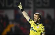 7 March 2025; Shelbourne goalkeeper Conor Kearns during the SSE Airtricity Men's Premier Division match between Shelbourne and Drogheda United at Tolka Park in Dublin. Photo by Seb Daly/Sportsfile