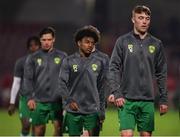 7 March 2025; David Dunne of Cork City, centre, before the SSE Airtricity Men's Premier Division match between Cork City and Sligo Rovers at Turner's Cross in Cork. Photo by Michael P Ryan/Sportsfile