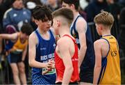 8 March 2025; Ryan Mulvanny of Rice College Westport after competing in the Junior Boys 3,500m during the 123.ie All Ireland Schools Cross Country Championships at Galway Racecourse in Ballybrit, Galway. Photo by Tom Beary/Sportsfile