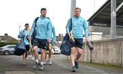 8 March 2025; Seán Currie, left, and Conor McHugh of Dublin before the Allianz Hurling League Division 1B match between Dublin and Carlow at Parnell Park in Dublin. Photo by Stephen Marken/Sportsfile