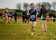 8 March 2025; Aine Smith of Our Ladys Castleblaney competes in the Junior Girls 2,500m during the 123.ie All Ireland Schools Cross Country Championships at Galway Racecourse in Ballybrit, Galway. Photo by Tom Beary/Sportsfile
