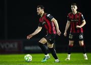 7 March 2025; Jordan Flores of Bohemians during the SSE Airtricity Men's Premier Division match between Waterford and Bohemians at the Regional Sports Centre in Waterford. Photo by Piaras Ó Mídheach/Sportsfile