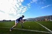 9 March 2025; Tomás Keyes of Laois during the Allianz Hurling League Division 1B match between Antrim and Laois at Corrigan Park in Belfast. Photo by Ramsey Cardy/Sportsfile