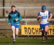 9 March 2025; Waterford players, from left, Tadhg de Búrca and Austin Gleeson after the Allianz Hurling League Division 1B match between Westmeath and Waterford at TEG Cusack Park in Mullingar, Westmeath. Photo by Michael P Ryan/Sportsfile