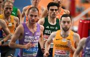 9 March 2025; Andrew Coscoran of Ireland in action during the men's 3000m final on day four of the European Athletics Indoor Championships 2025 at the Omnisport Apeldoorn in Apeldoorn, Netherlands. Photo by Sam Barnes/Sportsfile