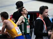 9 March 2025; Andrew Coscoran of Ireland after the men's 3000m final on day four of the European Athletics Indoor Championships 2025 at the Omnisport Apeldoorn in Apeldoorn, Netherlands. Photo by Sam Barnes/Sportsfile