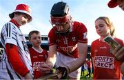 9 March 2025; Ethan Twomey of Cork signs autographs after the Allianz Hurling League Division 1A match between Clare and Cork at Zimmer Biomet Páirc Chíosóg in Ennis, Clare.  Photo by John Sheridan/Sportsfile