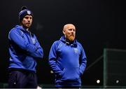 9 March 2025; DLR Waves manager Ronan Crean, left, and coach Paul O'Brien during the EA SPORTS LOI Academy Womens U19 League match between Shamrock Rovers and DLR Waves at Roadstone Academy in Dublin. Photo by Thomas Flinkow/Sportsfile