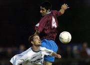 10 September 2004; Willie Doyle, UCD, in action against Danny O'Connor, Drogheda United. FAI Cup Quarter-Final, UCD v Drogheda United, Belfield Park, UCD, Dublin. Picture credit; David Maher / SPORTSFILE