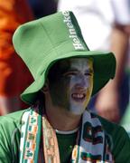 4 September 2004; An Ireland fan watches the match. FIFA World Cup 2006 Qualifier, Republic of Ireland v Cyprus, Lansdowne Road, Dublin. Picture credit; Brian Lawless / SPORTSFILE