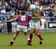 11 September 2004; Ciara McDermott, Mayo, in action against Aine Gilmore, Galway. Ladies Football Senior Championship Semi-Final, Mayo v Galway, O'Moore Park, Portlaoise, Co. Laois. Picture credit; Matt Browne / SPORTSFILE