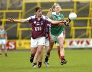 11 September 2004; Claire O'Hara, Mayo, in action against Niamh Fahy, Galway. Ladies Football Senior Championship Semi-Final, Mayo v Galway, O'Moore Park, Portlaoise, Co. Laois. Picture credit; Matt Browne / SPORTSFILE
