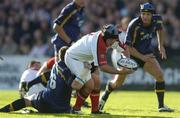 11 September 2004; Paul Shields, Ulster, in action against Aidan McCullen, Leinster. Celtic League 2004-2005, Ulster v Leinster, Ravenhill Park, Belfast. Picture credit; Brendan Moran / SPORTSFILE