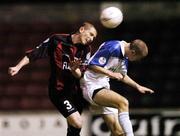 11 September 2004; Sean Prunty, Longford Town, in action against Adrian Murphy, Athlone Town. FAI Cup Quarter-Final, Longford Town v Athlone Town, Flancare Park, Longford. Picture credit; David Maher / SPORTSFILE