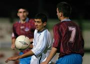 13 September 2004; Gary Dicker, UCD, in action against Gavin Whelan, Drogheda United. FAI Cup Quarter Final Replay, Drogheda United v UCD, United Park, Drogheda, Co. Louth. Picture credit; David Maher / SPORTSFILE