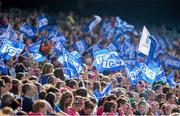 29 September 2013; Cavan supporters wave flags during the game. TG4 All-Ireland Ladies Football Interrmediate Championship Final, Cavan v Tipperary, Croke Park, Dublin. Picture credit: Brendan Moran / SPORTSFILE