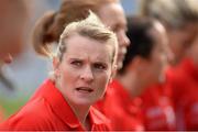29 September 2013; Cork's Briege Corkery looks on as the teams wait to meet the dignitaries before the game. TG4 All-Ireland Ladies Football Senior Championship Final, Cork v Monaghan, Croke Park, Dublin. Picture credit: Brendan Moran / SPORTSFILE