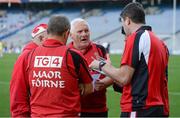 29 September 2013; Cork manager Eamonn Ryan speaks to his selectors during half time. TG4 All-Ireland Ladies Football Senior Championship Final, Cork v Monaghan, Croke Park, Dublin. Picture credit: Brendan Moran / SPORTSFILE