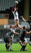 4 October 2013; Johann Muller, Ulster, wins possession in a lineout. Celtic League 2013/14, Round 5, Ospreys v Ulster, Liberty Stadium, Swansea, Wales. Picture credit: Steve Pope / SPORTSFILE