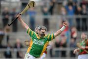6 October 2013; Dan Currams, Kilcormac/Killoughey, celebrates after scoring his side's only goal. Offaly County Senior Club Hurling Championship Final, Kilcormac/Killoughey v Birr, O'Connor Park, Tullamore, Co. Offaly. Picture credit: Stephen McCarthy / SPORTSFILE