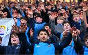 10 March 2025; St Michael's College supporters before the Bank of Ireland Leinster Rugby Boys Schools Junior Cup semi-final match between St Michael's College and Clongowes Wood College at Energia Park in Dublin. Photo by Shauna Clinton/Sportsfile