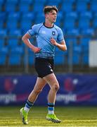 10 March 2025; Mark McNally of St Michael's College during the Bank of Ireland Leinster Rugby Boys Schools Junior Cup semi-final match between St Michael's College and Clongowes Wood College at Energia Park in Dublin. Photo by Shauna Clinton/Sportsfile