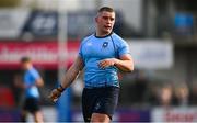 10 March 2025; St Michael's College captain Herbie Boyle during the Bank of Ireland Leinster Rugby Boys Schools Junior Cup semi-final match between St Michael's College and Clongowes Wood College at Energia Park in Dublin. Photo by Shauna Clinton/Sportsfile