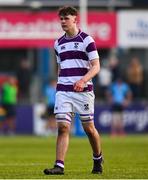 10 March 2025; Philip Kenny of Clongowes Wood College during the Bank of Ireland Leinster Rugby Boys Schools Junior Cup semi-final match between St Michael's College and Clongowes Wood College at Energia Park in Dublin. Photo by Shauna Clinton/Sportsfile