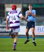 10 March 2025; Matthew McKenna of St Michael's College during the Bank of Ireland Leinster Rugby Boys Schools Junior Cup semi-final match between St Michael's College and Clongowes Wood College at Energia Park in Dublin. Photo by Shauna Clinton/Sportsfile