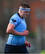 10 March 2025; Conall Farrell of St Michael's College during the Bank of Ireland Leinster Rugby Boys Schools Junior Cup semi-final match between St Michael's College and Clongowes Wood College at Energia Park in Dublin. Photo by Shauna Clinton/Sportsfile